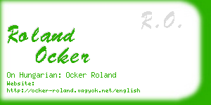 roland ocker business card